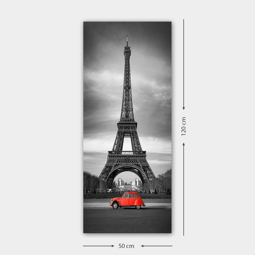 Reproduktsioon Punane auto ja Eiffeli torn hind ja info | Seinapildid | kaup24.ee