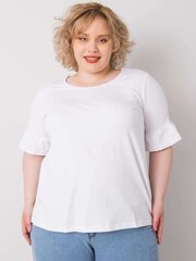 Pluss suuruses valge pluus dekoratiivsete varrukatega hind ja info | Naiste pluusid, särgid | kaup24.ee