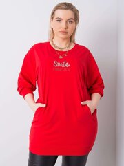 Naiste puuvillane pluus, punane hind ja info | Naiste pluusid, särgid | kaup24.ee