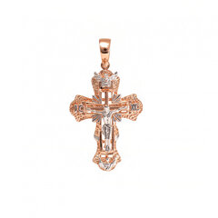 Православный крест в красном золоте ZKL5466/2 цена и информация | Украшения на шею | kaup24.ee
