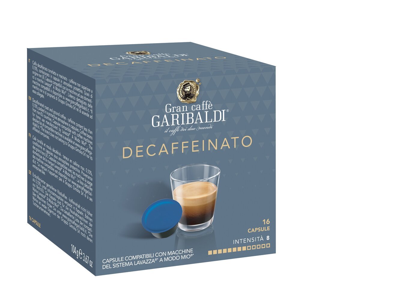 16 tk. Kohvikapslid Lavazza A Modo Mio kohvimasinate, GRAN CAFFE GARIBALDI - Decaffeinato hind ja info | Kohv, kakao | kaup24.ee