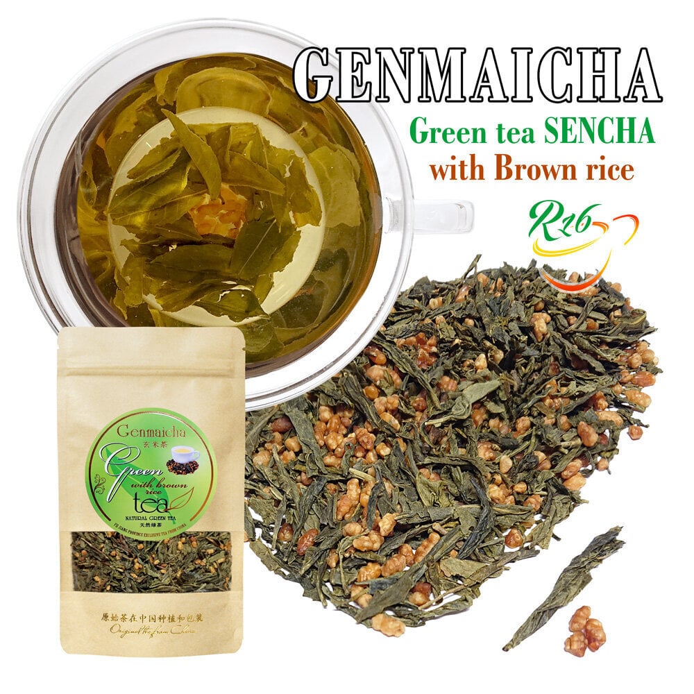 GEMAICHA - Roheline tee Sencha, koos röstitud riisiga, 100 g hind ja info | Tee | kaup24.ee