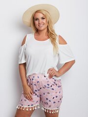 Яркие розовые шорты большого размера цена и информация | Штаны женские | kaup24.ee