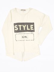 Tüdrukute pluus Ecru цена и информация | Рубашки для девочек | kaup24.ee