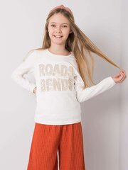 Блуза цвета экрю для девочки со стразами. цена и информация | Рубашки для девочек | kaup24.ee