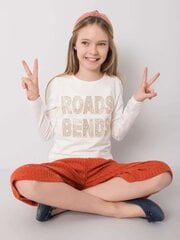 Блуза цвета экрю для девочки со стразами. цена и информация | Рубашки для девочек | kaup24.ee
