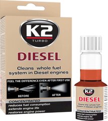 K2 Diisli pihusti ja kütusesüsteemi puhastusvahend, 50 ml hind ja info | Kütuse- ja õlilisandid | kaup24.ee