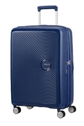 American Tourister keskmine reisikohver Soundbox Spinner Expandable 67cm, sinine цена и информация | Kohvrid, reisikotid | kaup24.ee
