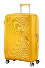 American Tourister suur reisikohver Soundbox Spinner Expandable 77cm, kollane цена и информация | Чемоданы, дорожные сумки | kaup24.ee