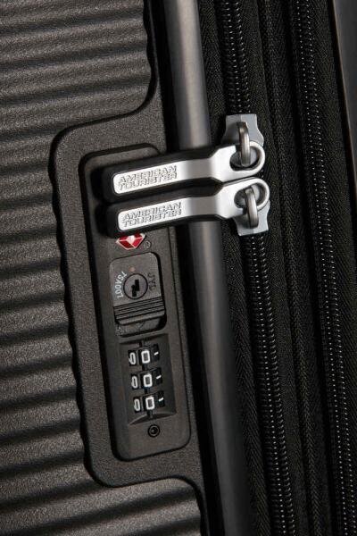 American Tourister keskmine reisikohver Soundbox Spinner Expandable 67cm, must hind ja info | Kohvrid, reisikotid | kaup24.ee