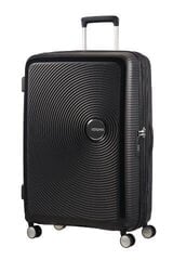 American Tourister большой чемодан Soundbox Spinner Expandable 77см, черный цена и информация | Чемоданы, дорожные сумки | kaup24.ee