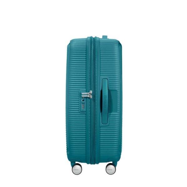 American Tourister käsipagas Soundbox Spinner Expandable 55cm, roheline цена и информация | Kohvrid, reisikotid | kaup24.ee