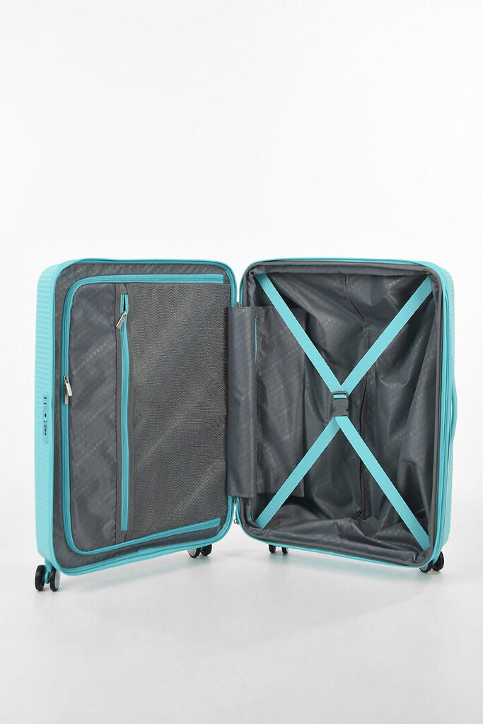 American Tourister keskmine reisikohver Soundbox Spinner Expandable 67cm, helesinine цена и информация | Kohvrid, reisikotid | kaup24.ee