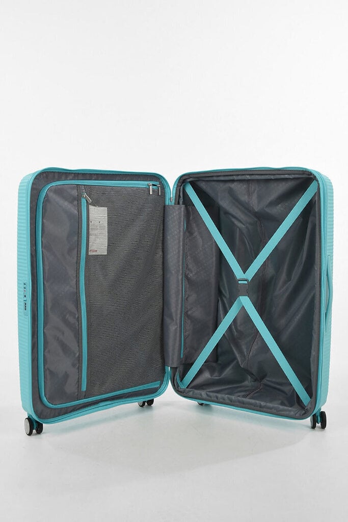 American Tourister suur reisikohver Soundbox Spinner Expandable 77cm, helesinine hind ja info | Kohvrid, reisikotid | kaup24.ee