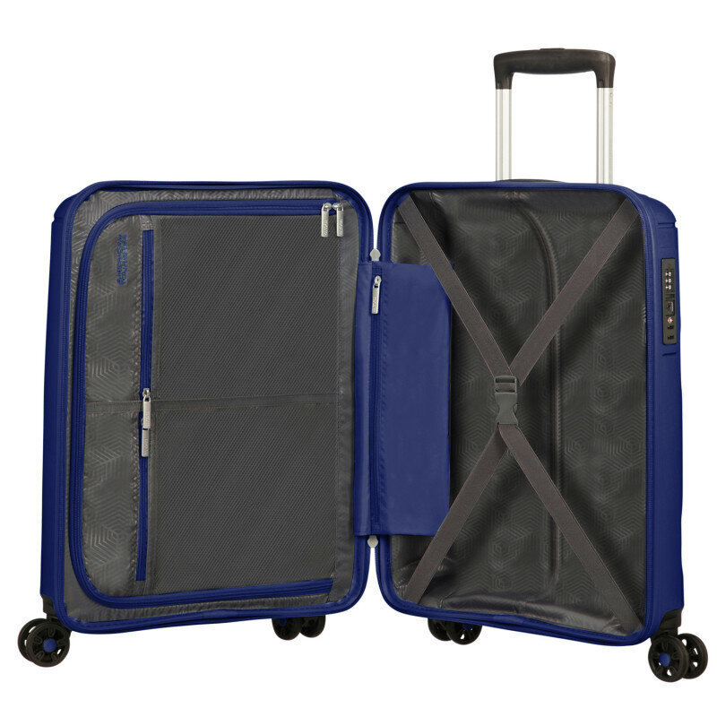 American Tourister käsipagas Sunside Spinner 55, tumesinine hind ja info | Kohvrid, reisikotid | kaup24.ee