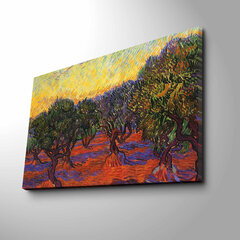 Reproduktsioon Olive Grove with Orange Sky (Vincent Van Gogh) hind ja info | Seinapildid | kaup24.ee