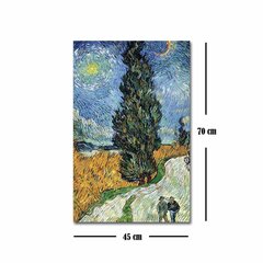 Reproduktsioon Estrada com cipreste e estrela (Vincent Van Gogh) hind ja info | Seinapildid | kaup24.ee