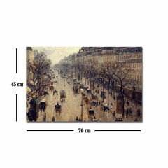 Reproduktsioon Boulevard Montmartre en la mañana de invierno (Camille Pissarro) hind ja info | Seinapildid | kaup24.ee