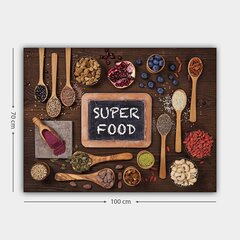 Репродукция Super food цена и информация | Настенные деревянные декорации | kaup24.ee