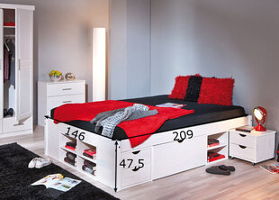 Кровать Till, белая цена и информация | Кровати | kaup24.ee