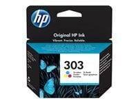 HP 303 Tri-colour Ink Cartridge hind ja info | Tindiprinteri kassetid | kaup24.ee