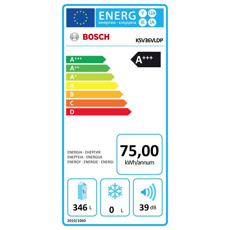 Jahekapp Bosch KSV36VLDP, 186 cm hind ja info | Külmkapid | kaup24.ee