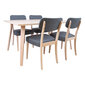 Söögilauakomplekt Adora, laud ja 4 tooli, hele pöök hind ja info | Söögilauakomplektid | kaup24.ee
