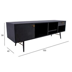 TV laud LUXEMBOURG 150x40xH50cm, must / vask hind ja info | TV alused | kaup24.ee