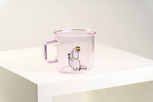 Стеклянная чаша Muurla Moomin 3,5 л, розовая цена и информация | Стаканы, фужеры, кувшины | kaup24.ee