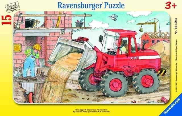 Ravensburger plaatpuzzle 15 tk. Minu ekskavaator цена и информация | Pusled | kaup24.ee