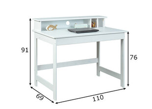 Письменный стол Interlink Hilda, белый цена и информация | Компьютерные, письменные столы | kaup24.ee