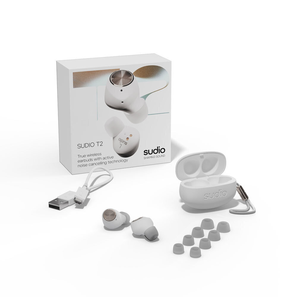 Sudio T2 ANC True Wireless White цена и информация | Kõrvaklapid | kaup24.ee