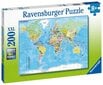 Ravensburger pusle 200 tk Maailmakaart цена и информация | Pusled | kaup24.ee