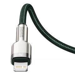 Baseus Cafule Series Metal Data USB Type C - Lightning Cable Power Delivery 20 W 2 m green (CATLJK-B06) цена и информация | Кабели для телефонов | kaup24.ee