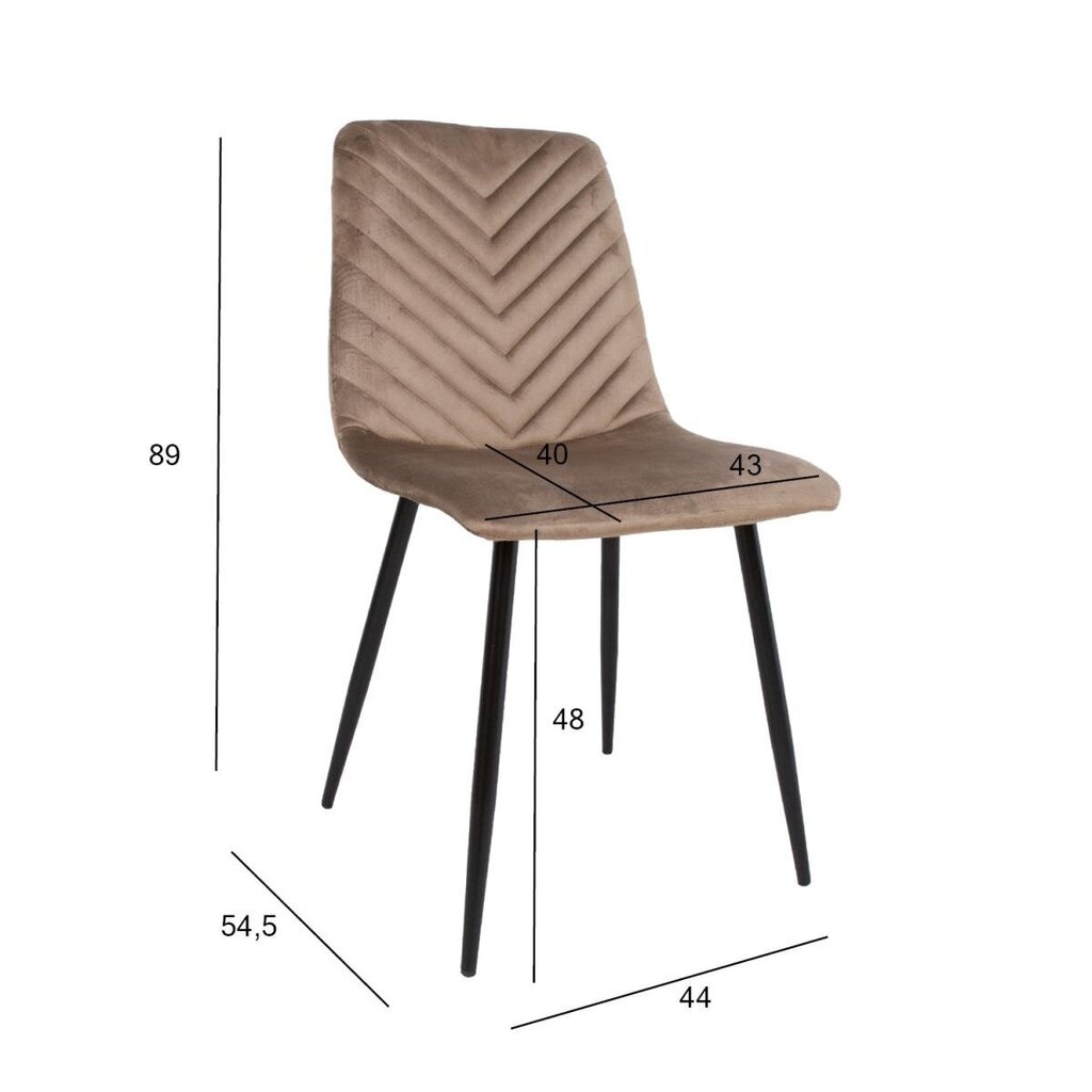 Tool BRIE 54,5x44xH89cm, oliiviroheline samet hind ja info | Söögitoolid, baaritoolid | kaup24.ee