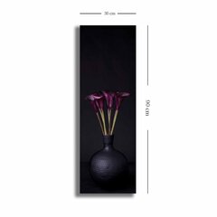 Репродукция Фиолетовые цветы в черной вазе цена и информация | Картины, живопись | kaup24.ee