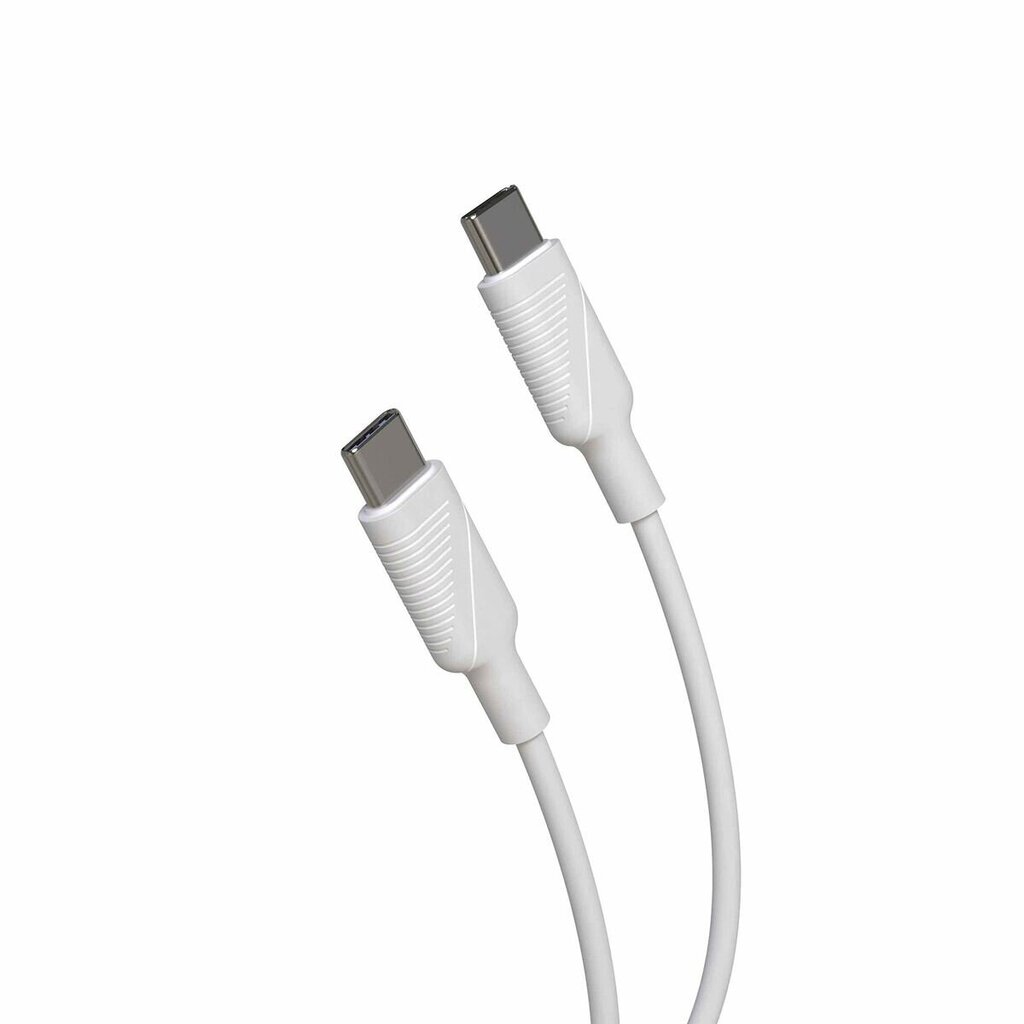 USB-C to USB-C Cable 1.2m By Muvit White цена и информация | Kaablid ja juhtmed | kaup24.ee