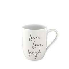 Like by Villeroy & Boch kruus 340 ml Live Love Laugh hind ja info | Klaasid, tassid ja kannud | kaup24.ee