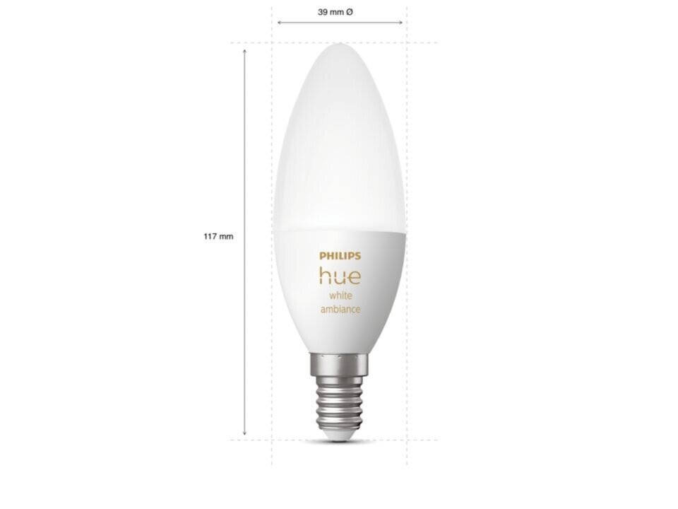 Nutivalgusti Philips Hue White Ambiance (E14) hind ja info | Lambipirnid, lambid | kaup24.ee