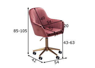 Töötool Stuhl, roosa hind ja info | Kontoritoolid | kaup24.ee