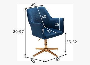Töötool, sinine цена и информация | Офисные кресла | kaup24.ee