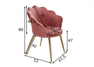 Стул Tulpe, розовый цена и информация | Стулья для кухни и столовой | kaup24.ee