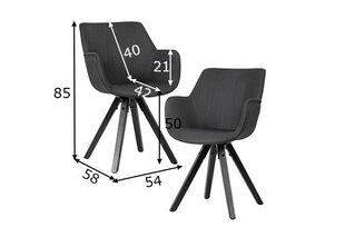 Söögitoolide komplekt Beinen 2tk, must hind ja info | Söögilaua toolid, köögitoolid | kaup24.ee
