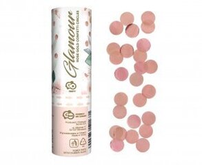 Glamuursed pneumaatilised konfettid, punakaskuldsed fooliumiringid / 15 cm hind ja info | Peokaunistused | kaup24.ee