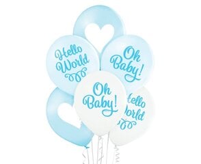12"/30cm Trükipildiga õhupallid "Oh Baby Boy", 6 tk hind ja info | Õhupallid | kaup24.ee