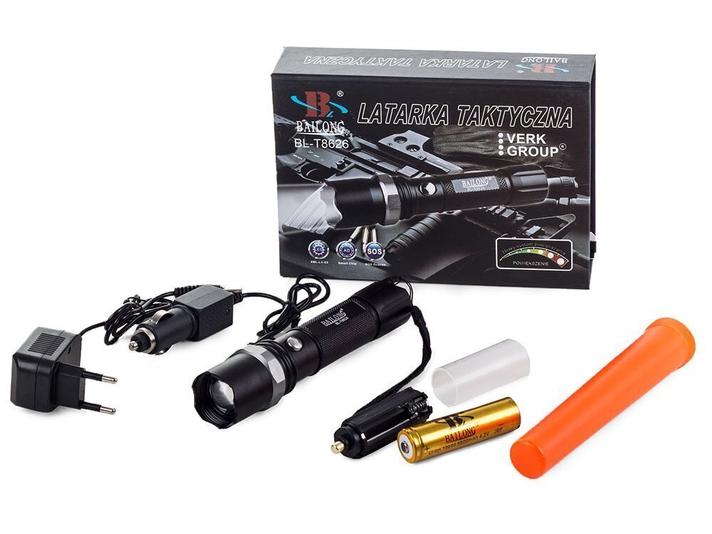 Bailong Tactical LED taskulamp Cree zoom XML-T6 Power hind ja info | Valgustid ja lambid | kaup24.ee