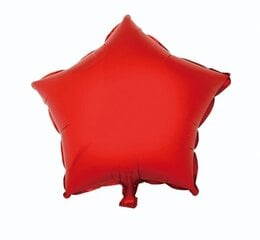 Fooliumist õhupall B&C "täht", punane, 1 tk, 36 cm hind ja info | Õhupallid | kaup24.ee