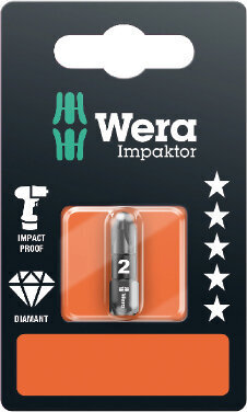 Wera 855/1 Impaktor otsak PZ 2 x 25mm цена и информация | Käsitööriistad | kaup24.ee