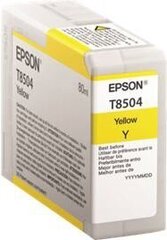 <div class="imported_description">Epson Ink Yellow UltraChrome HD (C13T850400), 80 мл</div>
 цена и информация | Картриджи для струйных принтеров | kaup24.ee