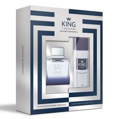 Komplekt Antonio Banderas King Of Seduction meestele: tualettvesi EDT, 100 ml + deodorant, 100 ml hind ja info | Meeste parfüümid | kaup24.ee